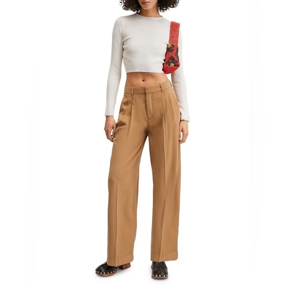 Mango Wide Leg Pleated Trousers - Picture 6 of 11